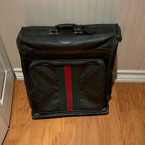 GUCCI Travel Bag Authentic 1990s Black GG Monogram